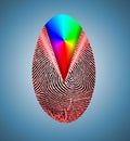 Rainbow Fingerprint Royalty Free Stock Photo