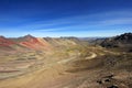 Colorful Rainbow mountain valley Royalty Free Stock Photo