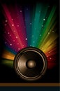 Colorful Rainbow Music Background for Disco flyers Royalty Free Stock Photo
