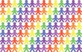 Colorful Rainbow People Holding Hands Vector Illustration Royalty Free Stock Photo