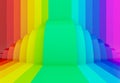 Colorful rainbow perspective background,3d