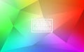 Colorful rainbow polygon background. Triangle mosaic with transparencies. Creative color backdrop for design. Vector Royalty Free Stock Photo