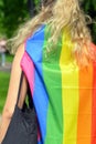 Colorful Rainbow Flag Pride Woman Tolerance Rainbow Equality Rights