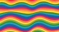 Seamless pattern of rainbow wavy lines Royalty Free Stock Photo