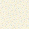 Colorful raindrops vector seamless pattern