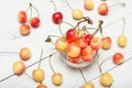 Colorful rainier cherry, sweet delicious fruit