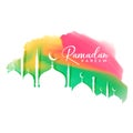 Colorful ramadan kareem festival design background