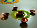 Home Decoration on Diwali Festival, India.