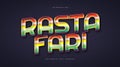 Colorful Rastafari Text Style with Glowing Effect