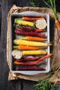 Colorful raw carrots Royalty Free Stock Photo