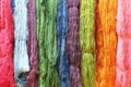 Colorful raw silk thread Royalty Free Stock Photo