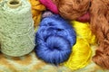 Colorful raw silk thread Royalty Free Stock Photo