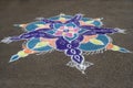 Colorful Rays of Rangoli