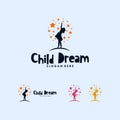 Colorful Reaching Dreams Logo Design Template Royalty Free Stock Photo