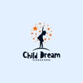 Colorful Reaching Dreams Logo Design Template Royalty Free Stock Photo