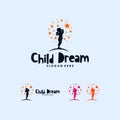 Colorful Reaching Dreams Logo Design Template Royalty Free Stock Photo