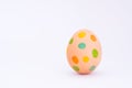 Colorful Easter egg, white background Royalty Free Stock Photo