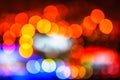 Colorful real light bokeh blur background.