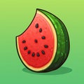 Colorful Realism: Watermelon Pixel Art For 8-bit Game