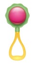 Colorful realistic baby rattle toy