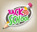 Colorful Realistic 3D Back to School Title Texts