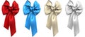 Colorful realistic satin bows isolated on white. Royalty Free Stock Photo