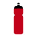 Colorful realistic sports water bottle flat style vector icon.