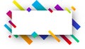 Colorful rectangular abstract background on white.