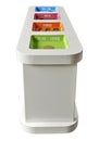 Colorful recycle bins isolated - clipping path