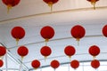 Colorful red Chinese lanterns for New Year for decorated