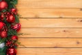 Colorful red Christmas garland border