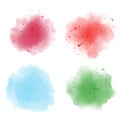 colorful red green and blue watercolor splash banner background Royalty Free Stock Photo