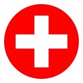 Colorful red medical cross symbol Royalty Free Stock Photo