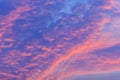 Colorful with red, orange and blue dramatic sky on the clouds for abstract background. Romantic sunset background with beautiful Royalty Free Stock Photo