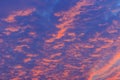 Colorful with red, orange and blue dramatic sky on the clouds for abstract background. Romantic sunset background with beautiful Royalty Free Stock Photo