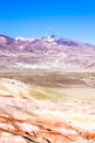 Colorful red rocks on a Sunny day. Beautiful view of the mountains of the Kyzyl-Chin Royalty Free Stock Photo