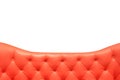 Colorful red sofa couch isolated on white background , clipping path Royalty Free Stock Photo