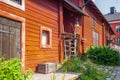 The colorful red wooden warehouses of Porvoo in Finland during a warm summer day - 3