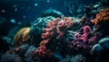 Colorful reef teeming with sea life adventure generated by AI