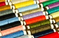 Colorful reels of cotton