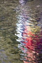 Colorful Reflection in Rippling Water