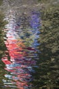 Colorful Reflection in Rippling Water