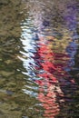 Colorful Reflection in Rippling Water