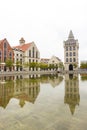 Colorful Reflections of Buildings, Alesund, China Royalty Free Stock Photo