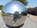 Reflective ball in the Charlotte uptown park