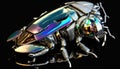 Colorful Reflective Metallic Bat Bug Insect by Generate AI