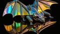 Colorful Reflective Metallic Bat Fly Insect by Generate AI
