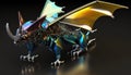 Colorful Reflective Metallic Bat Fly Insect by Generate AI