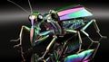 Colorful Reflective Metallic Boxer Mantis Insect by Generate AI