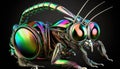 Colorful Reflective Metallic Boxer Mantis Insect by Generate AI